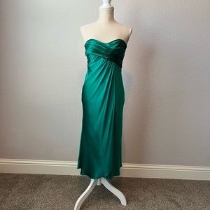 Emerald green satin cocktail dress from Banana Republic size 2